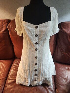 White babydoll mini dress